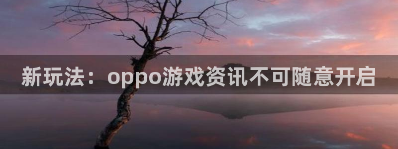 蓝冠娱乐注册测速：新玩法：oppo游戏资讯不可随意开启